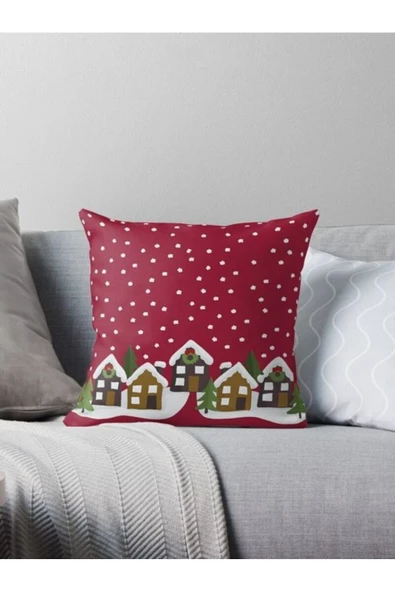 enc home yılbaşı temalı kırlent (merry christmas)