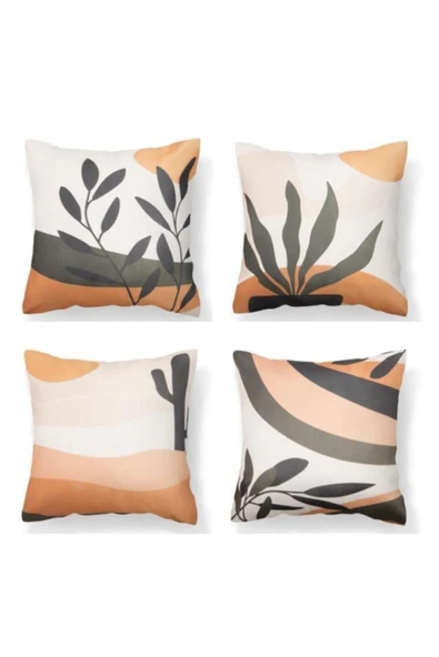 enc home Çift Tarafı Baskılı Sonbahar Kırlent Takımı