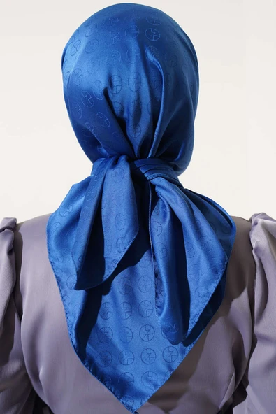 MK Desen Jakar Eşarp İndigo - Resim 3
