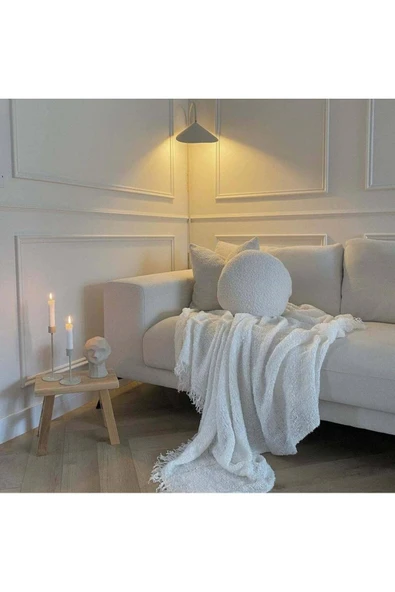 enc home yuvarlak puffy kırlent - 2