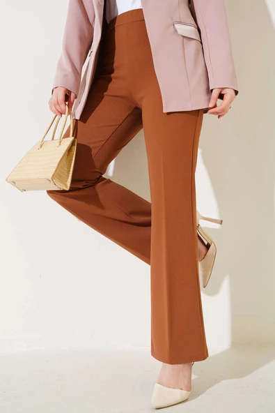 Dabıl İspanyol Paça Pantolon Taba ürün görseli 1