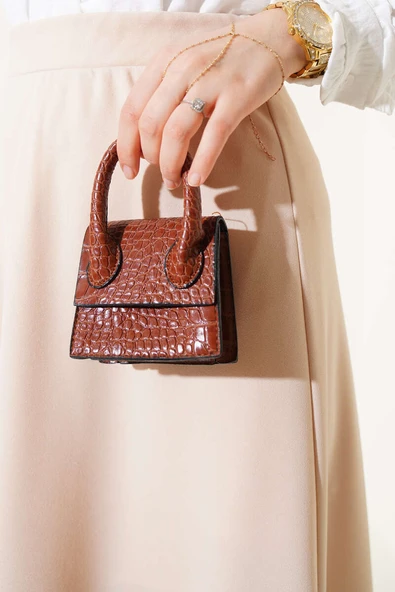 Kloş Model Etek Krem - Resim 4