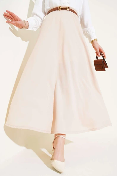 Kloş Model Etek Krem ürün görseli 1