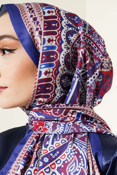 Vintage Motifli Şal Mor - 4