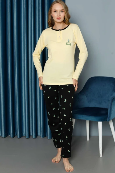 Limon Desenli Pijama Takımı Lime - Resim 2