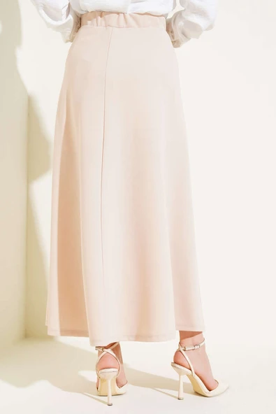 Kloş Model Etek Krem - Resim 3