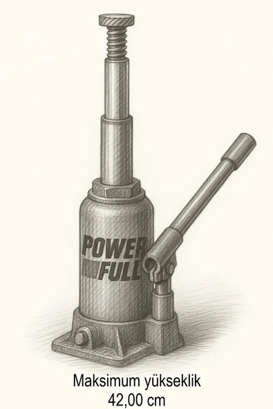 16 Ton Çift Kademeli Hidrolik Şişe Kriko - 3