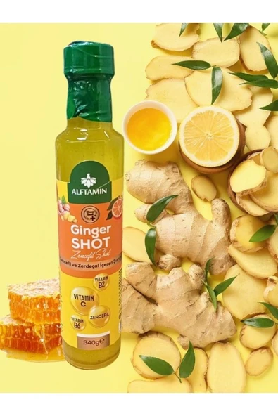 ALFTAMİN Ginger Shot Zencefil Shot Zerdeçal C Vitamini İçerikli 340 Gr