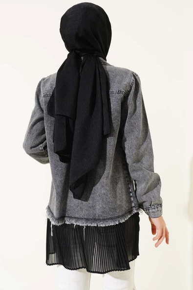 Tül Pileli İçlik Siyah - Resim 3