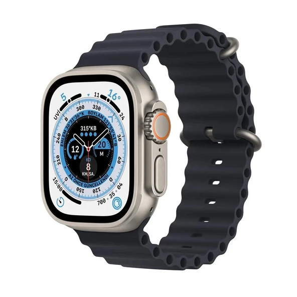 Apple Watch 49MM Midnight Ocean Silikon Kordon (DEMO)