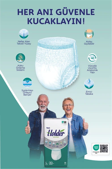 HOLDER Hasta Bezi Emici Külotlu Medium 30' lu - 2
