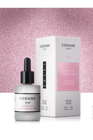 CODAGE Soothing & Anti-Redness Kızarıklık Karşıtı Rahatlatıcı ve Yatıştırıcı N°07 Serum 30 ML