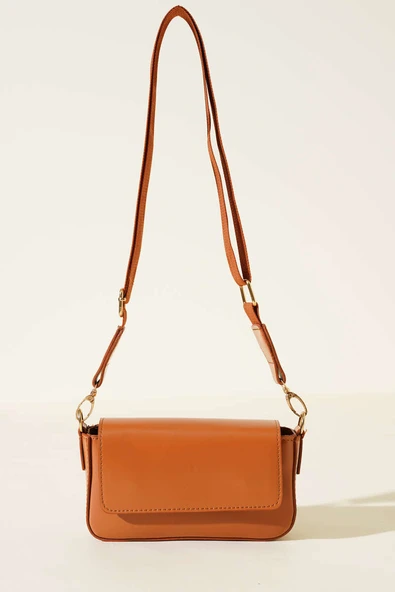 Tek Gözlü Mıknatıslı Kol Çantası Taba - Resim 2