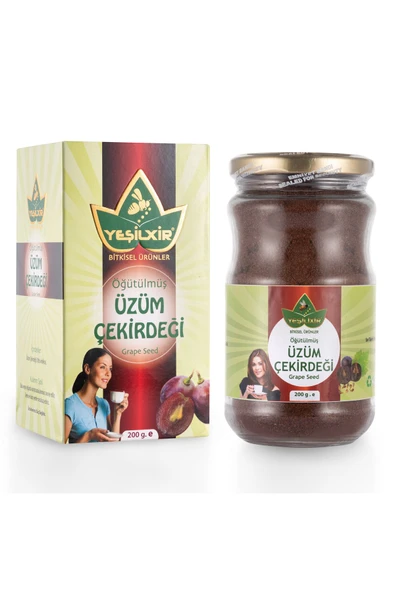 Yeşilxir Öğütülmüş Siyah Üzüm Çekirdeği 200 gr