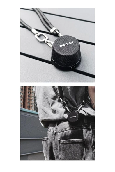 MOMAX VİBE GO MANYETİK KABLOSUZ HOPARLÖR SİYAH - 8