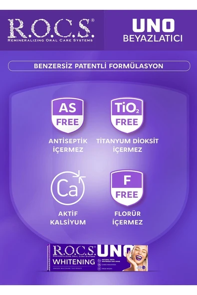 R.O.C.S. Rocs Uno Hızlı Beyazlatıcı Diş Macunu 74g - 4