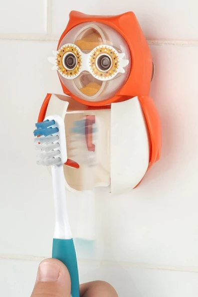 FLİPPER Kum Saatli Diş Fırçası Hijyenik Saklama Kabı - Turuncu - 5