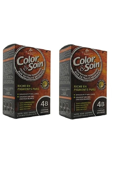 COLOR SOİN Organik Saç Boyası 4B Browni Kestanesi 2 Adet 35257220125080
