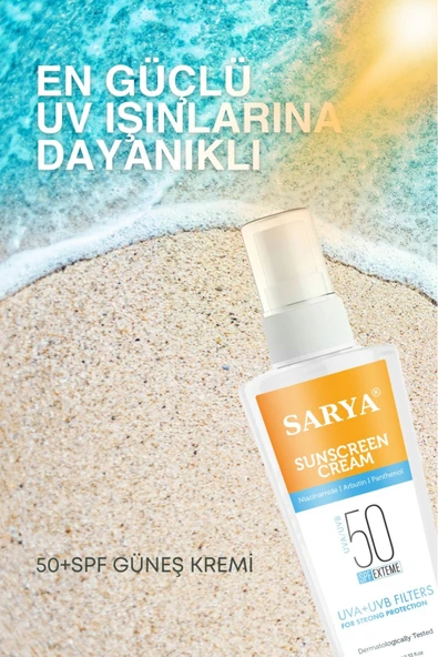 SARYA Suncreen Cream Güneş Kremi 250 ML UVA+UVB FILTERS 50+SPF - 3