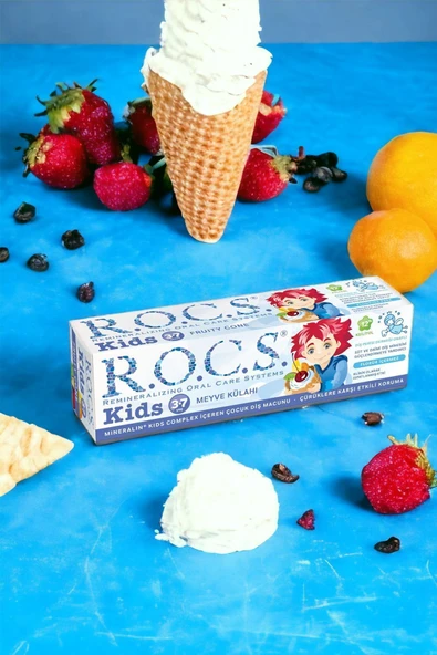 R.O.C.S. Rocs Kids 3-7 Yaş Diş Macunu Meyve Florürsüz 45g X 2 Adet - 4