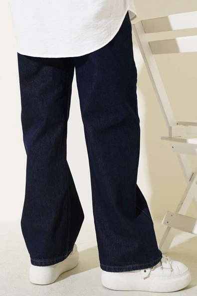 Kuşaklı Bel Lastikli Kot Pantolon Parlement - Resim 3