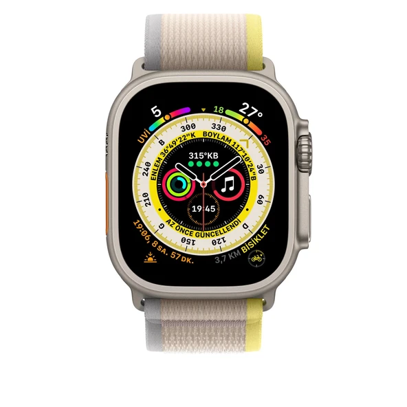 Apple Watch 49MM Yellow Beige Loop Silikon Kordon M/L (DEMO) - 3