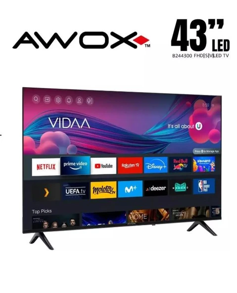 Awox B244300FH 43" Full HD 109 Ekran Uydu Alıcılı Smart LED TV YENİ SÜRÜM - 2