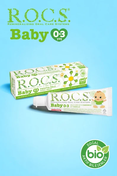 R.O.C.S. Rocs Baby 0-3 Yaş Diş Macunu Papatya Özlü 45g X 2 Adet - 3