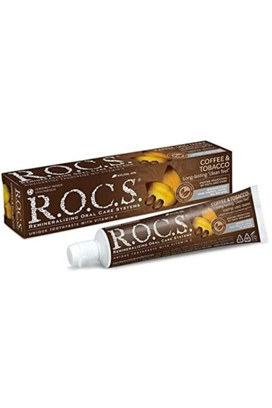 R.O.C.S. Coffee & Tobacco E Vitaminli Lekelere Karşı Diş Macunu (1 X 74 G)