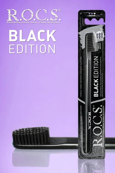 R.O.C.S. Black Edıtıon Beyazlatıcı Diş Fırçası Siyah Kıl