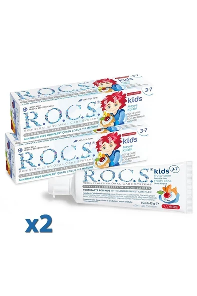 R.O.C.S. Rocs Kids 3-7 Yaş Diş Macunu Meyve Florürsüz 45g X 2 Adet - 7