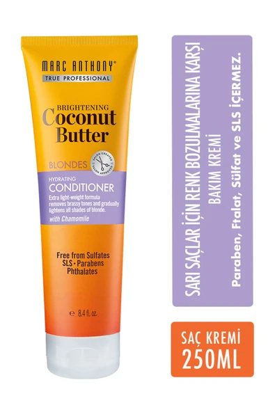 MARC ANTHONY Coconut Butter Conditioner Sarı Saçlara Özel Saç Kremi 250 ml