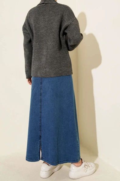 Cepli Kot Etek Mavi - Resim 3