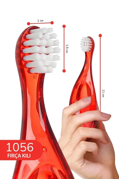 R.O.C.S. Rocs Baby 0-3 Yaş Elma Püresi Tadında Diş Macunu 45g Kırmızı Diş Fırçası Seti - 6