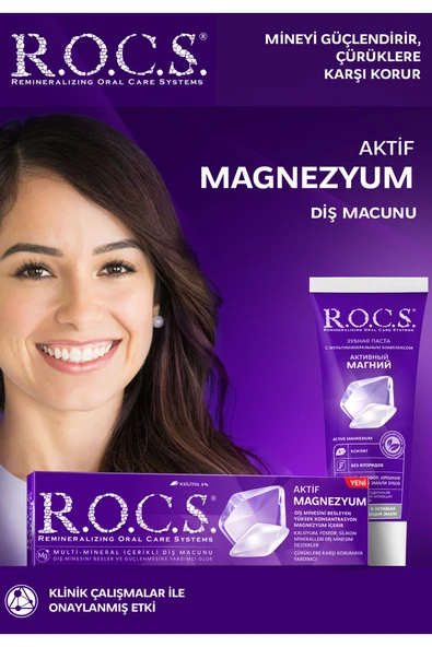 R.O.C.S. Aktif Magnezyum - Diş Minesi Besleyici Günlük Diş Macunu 94g