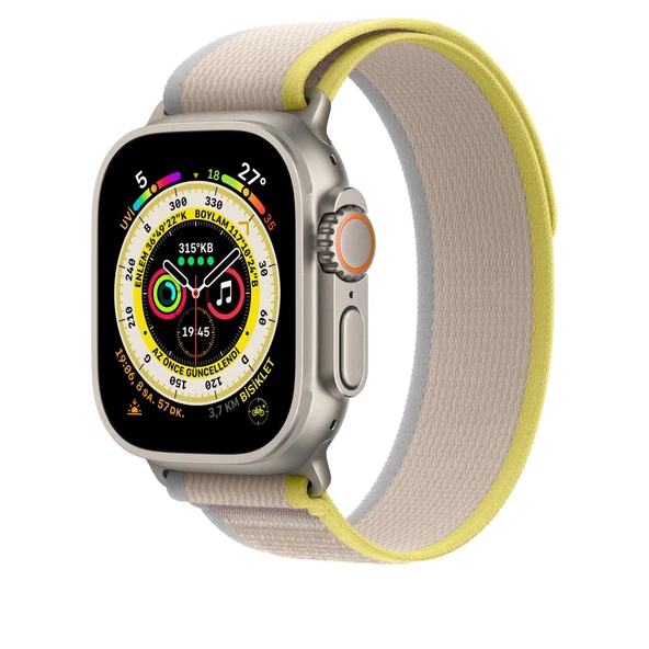 Apple Watch 49MM Yellow Beige Loop Silikon Kordon M/L (DEMO)