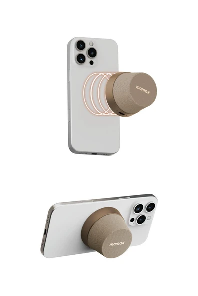 MOMAX VİBE GO MANYETİK KABLOSUZ HOPARLÖR ÇÖL