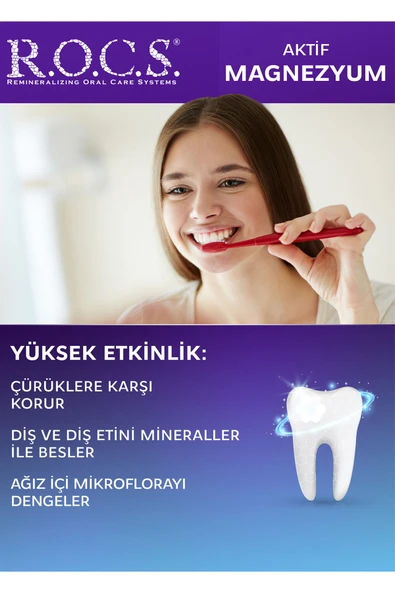 R.O.C.S. Aktif Magnezyum - Diş Minesi Besleyici Günlük Diş Macunu 94g - 3