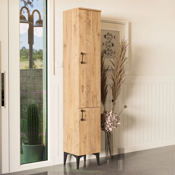 5102 Inca Sağ Kapaklı Raflı Portmanto Atlantik Çam - 4