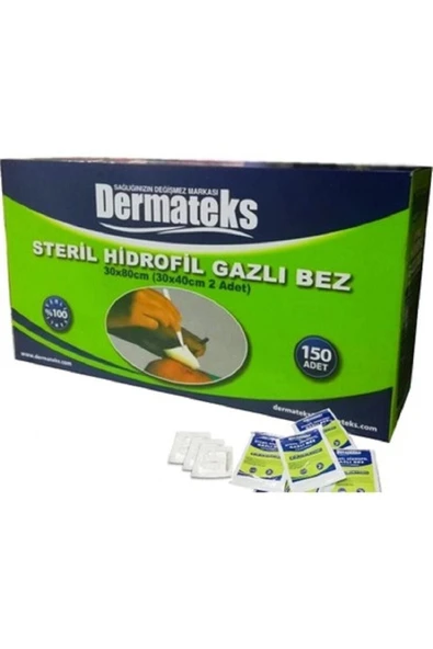 YERLİ Dermateks Steril Gazlı Bez 150li