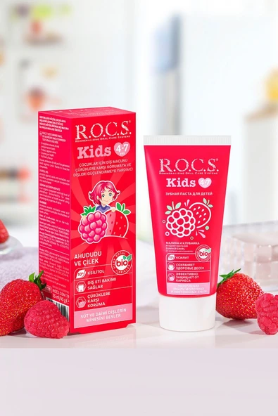 R.O.C.S. Rocs Kids Yaz Esintisi Ahududu& Çilek Diş Macunu 45g 4-7 Yaş 4607034470517 - 5