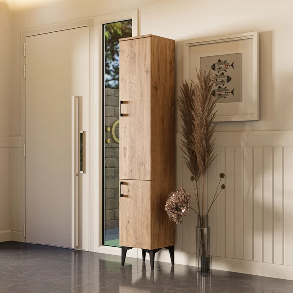 5102 Inca Sağ Kapaklı Raflı Portmanto Atlantik Çam