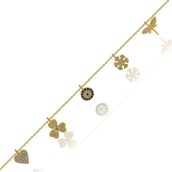 925 ayar gümüş şans bilekliği SGTL4486 ürün görseli 1