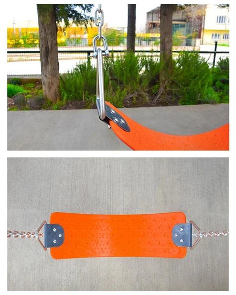 Teplay Zincirli Elastik U Çocuk ve Yetişkin Salıncağı Turuncu - 2