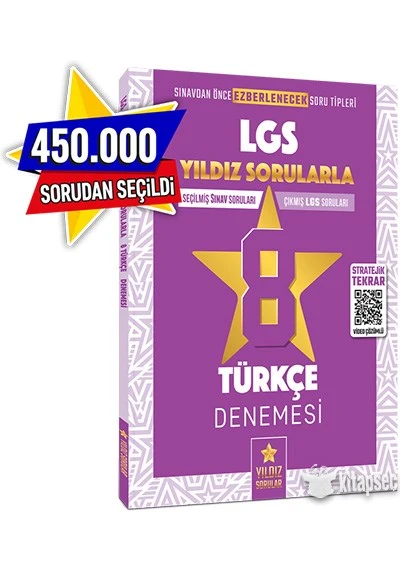 8. Sınıf LGS Türkçe 8 Deneme Video Çözümlü Yıldız Sorular