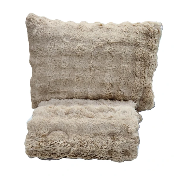 COMFORT YORGAN SETİ ÇİFT KİŞİLİK PUFF LORİA CAPPUCİNO - Resim 3