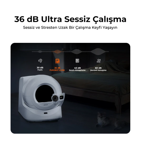 Petkit Purobot Ultra Akıllı Kedi Tuvaleti Beyaz (Resmi Distribütör Garantili) - 6