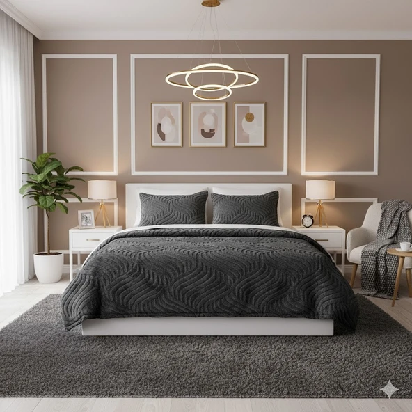 COMFORT YORGAN SETİ ÇİFT KİŞİLİK LUMOS ANTRASİT ürün görseli