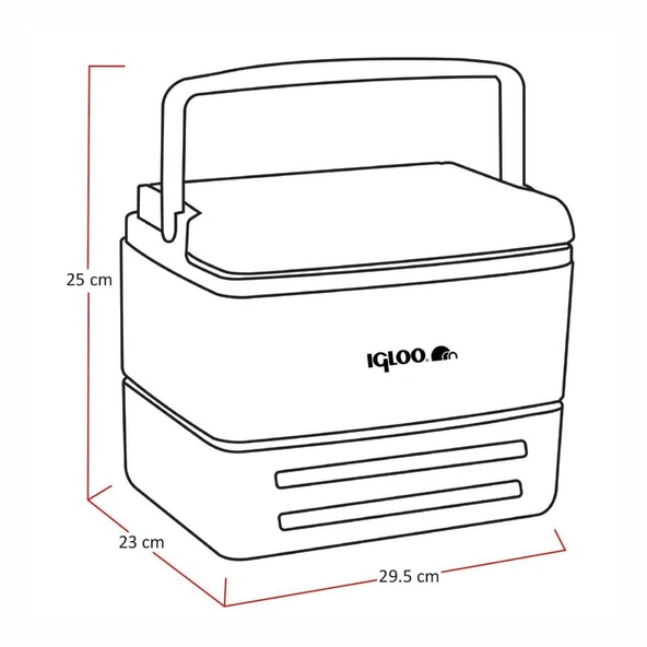 Buzluk - Igloo - EliteCore - 8.2 lt - Kırmızı - 300724 - 2