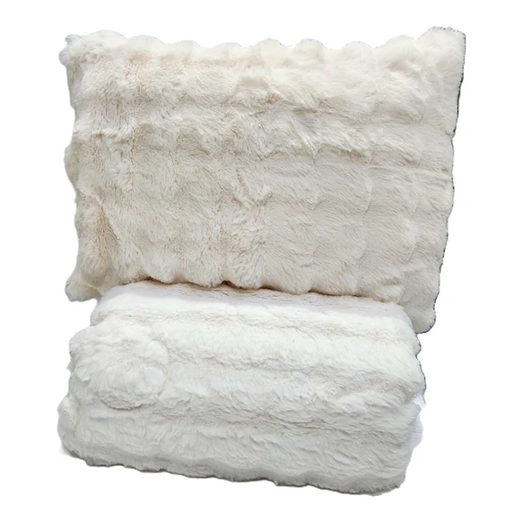 COMFORT YORGAN SETİ ÇİFT KİŞİLİK PUFF LORİA KREM - Resim 6